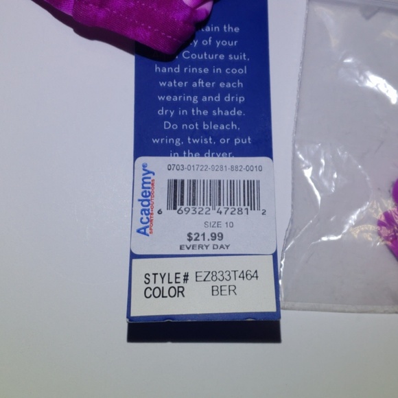 Aqua Couture Separates Bikini Top Sz 10 - Picture 5 of 6